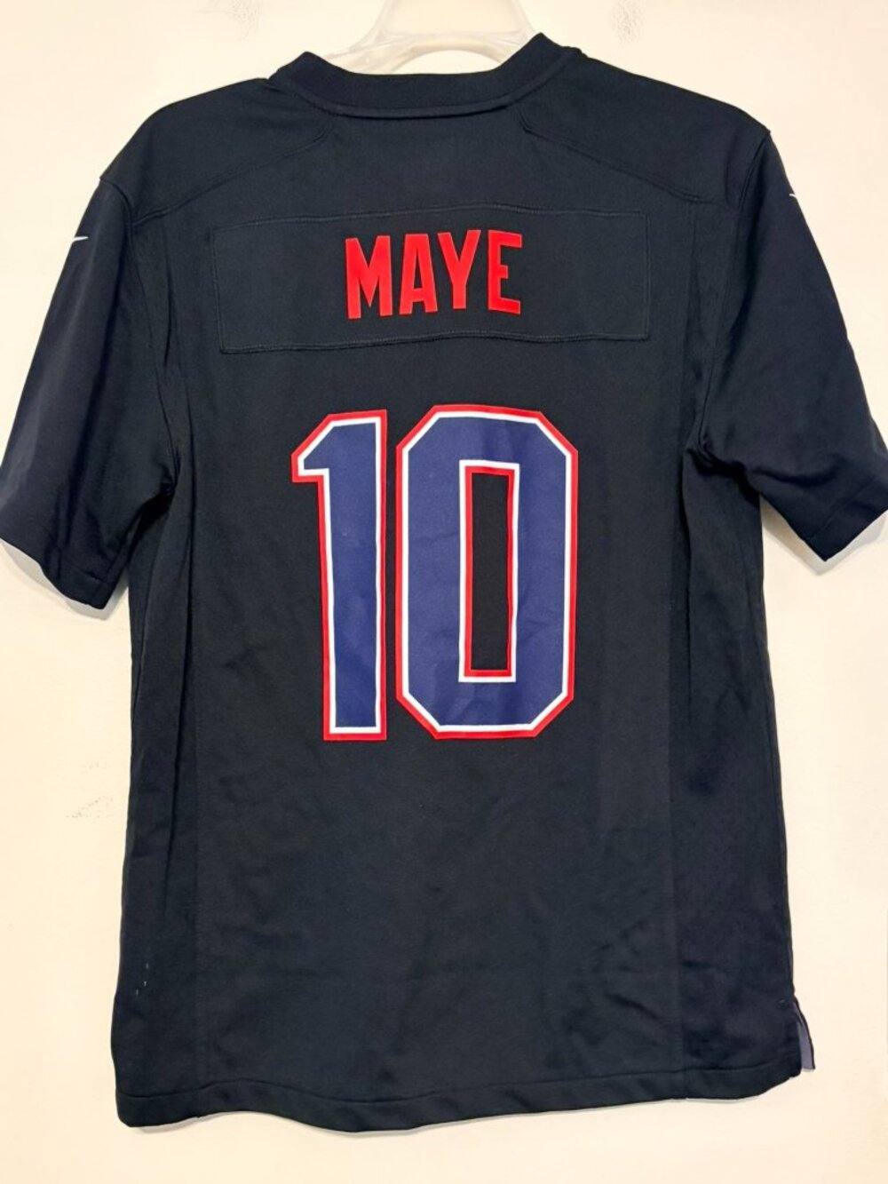 Youth Drake Maye New England Patriots Nike Super Bowl LX Carbon Black Sz Large - Picture 3 of 3